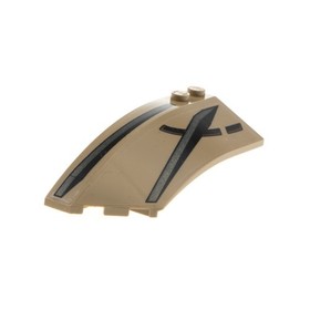 1x Lego Fender 8x3x2 Dark Beige Left Slope Brick Star Wars 7753 41750pb020