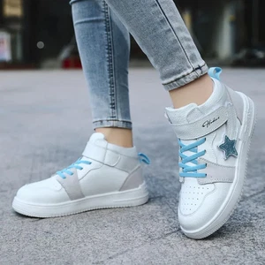 Hodao Niños Lucky Star Antideslizantes Cálidas Tenis Juveniles Talla 7, Blanco/Azul Bebé - Imagen 1 de 5