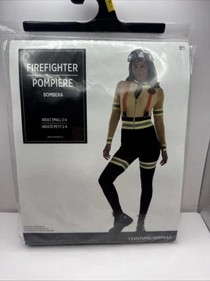 Firefighter Catsuit Women Suit Yourself Fancy Dress Up Halloween Adult Costume - Image 1 of 4