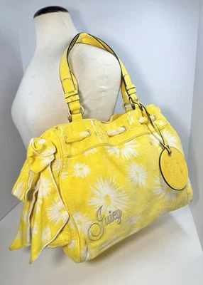 Bolso Soñador Y2K Juicy Couture Amarillo Buttercup Terciopelo DAÑADO LEER TODO Foto 1 de 4