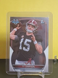 2022 Bowman University Chrome - Ty Simpson #80 (RC) 1st Bowman-Alabama - Picture 1 of 2