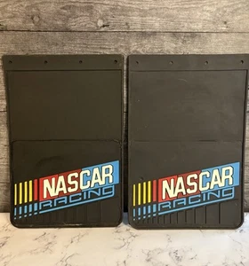VINTAGE PRE OWNED NASCAR RACING MUD FLAPS LARGE 12" X 18" PLASTICOLOR USA - Picture 1 of 8