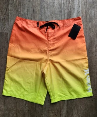 HURLEY Niños Naranja Boardshorts Pantalones Cortos de Natación Jóvenes Niños Talla 20 *Nuevo Con Etiquetas* Foto 1 de 4