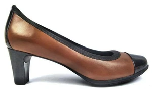 Adiprene by Adidas Ladies' Pumps Rockport Merlora Gore Heels Brown Black Width M - Picture 1 of 5