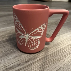 Pink Butterfly Ceramic Coffee Mug - Picture 1 of 6