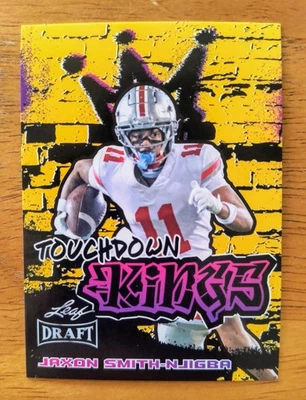2023 Leaf Draft - Jaxon Smith-Njigba #97 RC Touchdown Kings Gold OSU/SEAHAWKS - Image 1 of 2