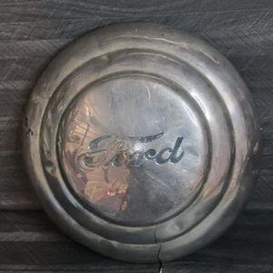 Wheel Center Cap Poverty Dog Dish Vintage Script Ford OEM - Picture 1 of 7