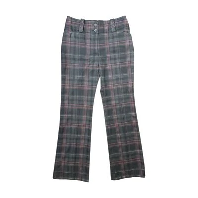 Новый с Ярлыками Etcetera клетку серый + красный офис сирена клетку расклешенный брюки размер 8 - Изображение 1 из 4