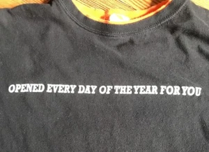 Open Every Day BLACK AND Orange T-SHIRT SZ: L - Picture 1 of 4