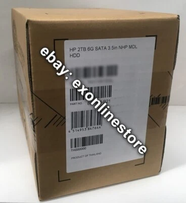 801884-B21 - 2TB 6G SATA 7.2K rpm LFF (3.5in) Non-hot Plug Hard Drive - Image 1 of 2