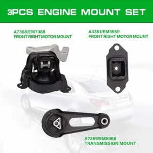 3x Engine Motor & Transmission Mount for Nissan Versa 2012-2017 Versa Note 1.6L - Picture 1 of 5