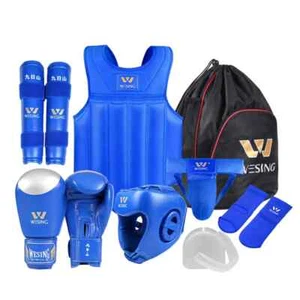Sanda Gear Set per Uomo Donna 8 Pezzi Boxe Protezione MMA Ingranaggi Sanda Competizione - Foto 1 di 24