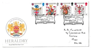 17/1/1984 UK GB FDC - Heraldry - Post Office Coat of Arms - Fotheringhay Special - Picture 1 of 2