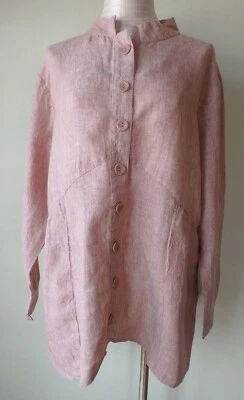 Chaqueta FLAX Designs LINO L NUEVA CON ETIQUETAS GLOBETROTTER Rubor Foto 1 de 4