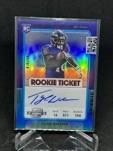 2021 Contenders Optic TYLAN WALLACE Rookie AUTO Blue Rookie Ticket Auto #/99 - Picture 1 of 3