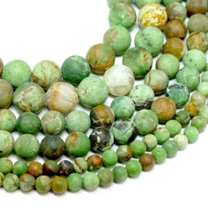 Opal Perle Kugel matt grün braun 4 - 10 mm, 1 Strang #4283 BACATUS Edelstein - Bild 1 von 1