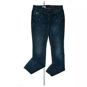 Street One Happy Damen Jeans Hose stretch Slim 38 M W29 L34 used darkblue Sterne - Bild 1 von 7
