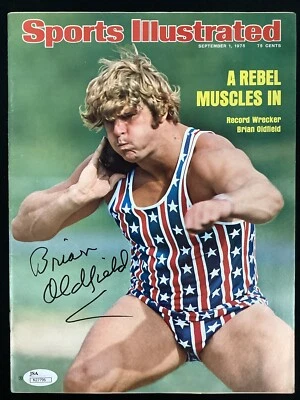 Brian Oldfield Signed Sports Illustrated 9/1/75 NoLabel Shot Put Autograph JSA - Image 1 of 4