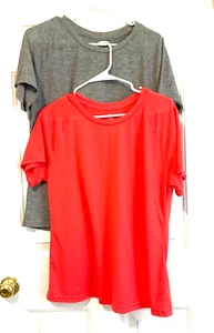 2 Athletic Works Damen-T-Shirts L-12-14 (1 orange 1 grau) neu ohne Etikett - Bild 1 von 7