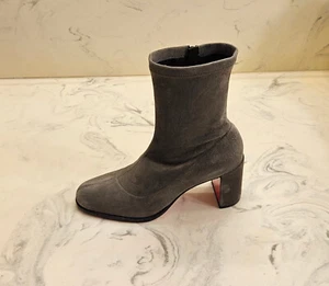 New! Christian Louboutin 'Stretchadoxa' Bootie Gray Suede 8 US 38 Eur MSRP $1295 - Picture 1 of 12