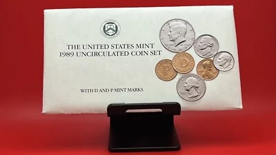 1989 P&D Mint Set Brilliant Uncirculated US Coins In OGP W/Envelope & COA - Image 1 of 4