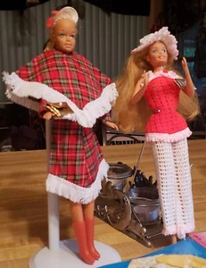 Vintage 1966 Mattel Barbies, 11.5" Taiwan Korea, Brand New Clothing & Clutches! - Picture 1 of 12