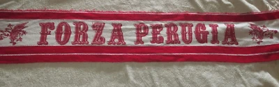 90's - FORZA PERUGIA - PERUGIA CALCIO - SCIARPA USATA - CALCIO - SOCCER - Immagine 1 di 4