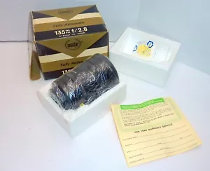 Coastar Lens 135 f/2.8 With Built in Hood VINTAGE NOS New Old Stock Great Mint - Picture 1 of 21