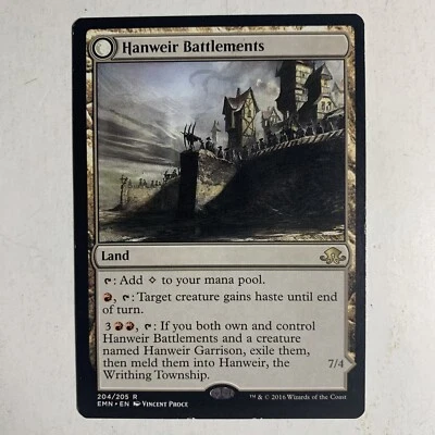 MTG Hanweir Battlements / Hanweir the Writhing Township Top 204/205 - Image 1 of 4