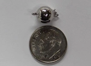 14Kt 14K White Solid Gold Ball Bead Clasp for Fine Jewelry 6mm 7mm 8mm 9mm 10mm - Picture 1 of 11