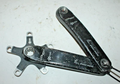 Pedivela FSA Energy prata BCD104 172,5mm ISIS preta forjada oca remetente EUA!! - Imagem 1 de 4