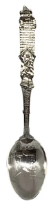 ANTIQUE MINIATURE STERLING SILVER SPOON - TWAS THE NIGHT BEFORE CHRISTMAS! - Picture 1 of 8