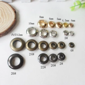 Ösen Gunmetal Bronze Silber Gold Eisen Ösen für Stoff Leder Kleidung DIY - Picture 1 of 29