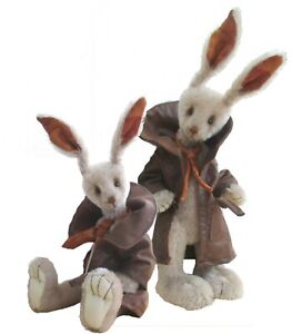 Mr Mortimer Hare soft toy sewing pattern by pcbangles. Dressed n jointed rabbit