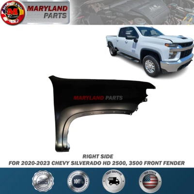 Guardabarros delantero derecho lado del pasajero derecho para Chevy Silverado HD 2500, 3500 2020-2023 Foto 1 de 2