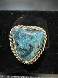 Vintage Ring Gr. 7,5 Türkis Sterlingsilber Seil Lasso 9,6 Gramm - Bild 1 von 11