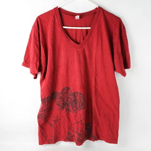 American Apparel For Remy Wines Burgundy Graphic Print T-Shirt Women's Size L - Picture 1 of 5