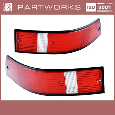 Lentes de luz trasera para PORSCHE 911 F/G '69-'89 US BORDE NEGRO L+R Foto 1 de 4