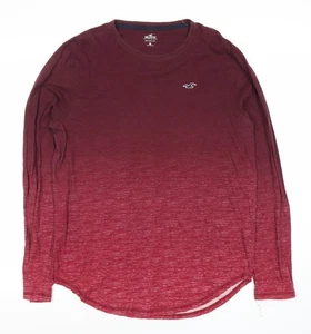 Hollister Men's Red Long Sleeve Crew T-Shirt L - Picture 1 of 12