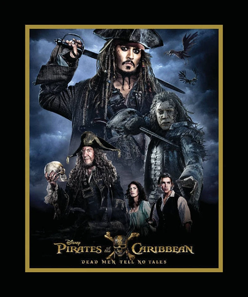 SPRINGS CREATIVE DISNEY PIRATES OF THE CARIBBEAN DEAD MEN TELL NO TALES QUILT PANEL 100% Cotton