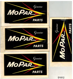 Genuine Mopar Parts Vintage Water Slide Decals From The 60's 8pc Damaged - Picture 1 of 2