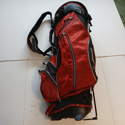 BOLSA DE SUPORTE DE GOLFE MIZUNO KABUKI - Preta, VERMELHA, Divisória de 5 Vias, Leve - Imagem 1 de 4