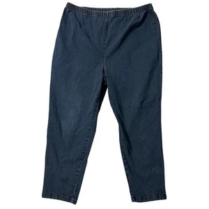 Everyday Fit By Catherines Jeans Women 2XWP Petite Blue Stretch Pull On Granny - Picture 1 of 19