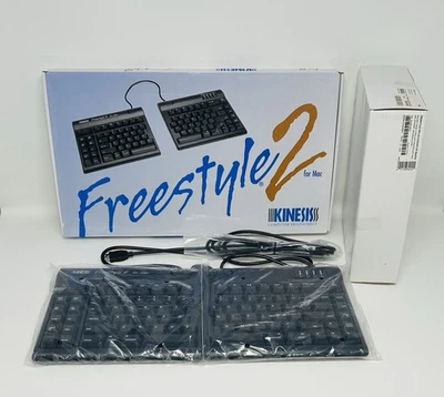 Kinesis Freestyle2 for Mac + VIP3 Accessory Kit (V-lifters, palm rests w/ pads) - Image 1 of 4