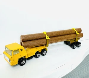 Vintage 1980s Yatming 1970 Ford C600 Log Hauler Yellow Cab Timber Diecast - Picture 1 of 9