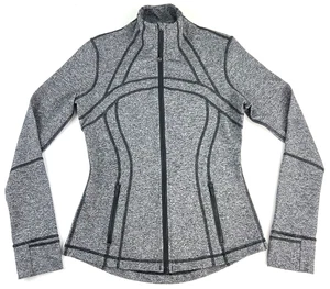 Lululemon Define Jacket Heathered Black Womens 8 Activewear Full Zip 1st Release - Picture 1 of 9