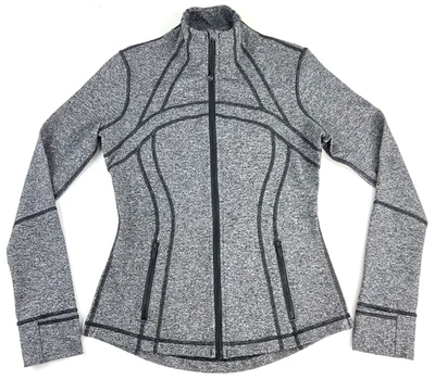 Lululemon Define Jacket Heathered Black Womens 8 Activewear Full Zip 1st Release - Image 1 of 4