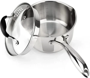 5-Ply Capsule Bottom 2.5QT Sauce Pot with Ergonomic Handle & Easy-Pour Design - Picture 1 of 8