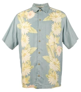 Camisa con botones de seda de manga corta para hombre Tommy Bahama-XL - Imagen 1 de 3
