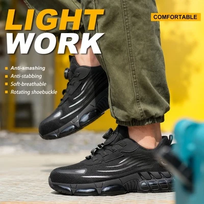 Мужские нерушимые безопасные рабочие ботинки со стальным носком туристические ботинки кроссовки сделано в США - Изображение 1 из 4